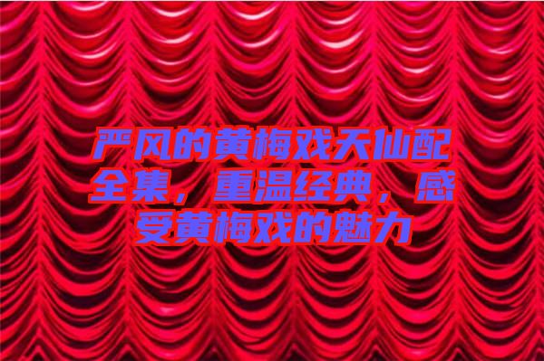 嚴風(fēng)的黃梅戲天仙配全集，重溫經(jīng)典，感受黃梅戲的魅力