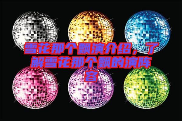雪花那個(gè)飄演介紹，了解雪花那個(gè)飄的演陣容