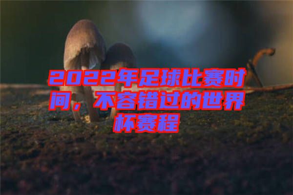 2022年足球比賽時(shí)間，不容錯(cuò)過(guò)的世界杯賽程