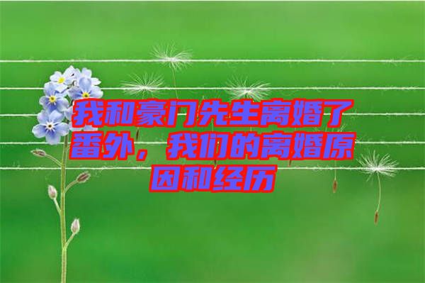 我和豪門(mén)先生離婚了番外，我們的離婚原因和經(jīng)歷