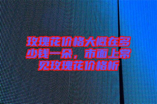 玫瑰花價格大概在多少錢一朵，市面上常見玫瑰花價格析
