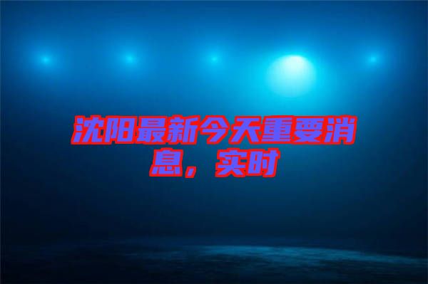 沈陽最新今天重要消息，實時