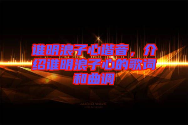 誰(shuí)明浪子心諧音，介紹誰(shuí)明浪子心的歌詞和曲調(diào)