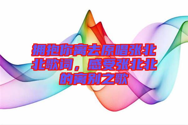擁抱你離去原唱張北北歌詞，感受張北北的離別之歌