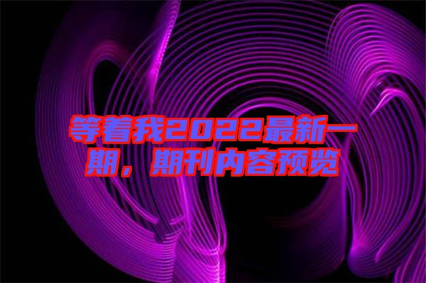 等著我2022最新一期，期刊內(nèi)容預(yù)覽