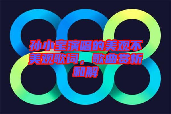孫小寶演唱的美觀不美觀歌詞，歌曲賞析和解