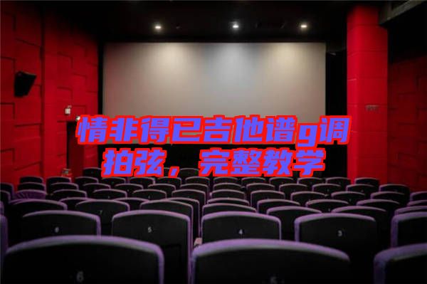 情非得已吉他譜g調拍弦，完整教學