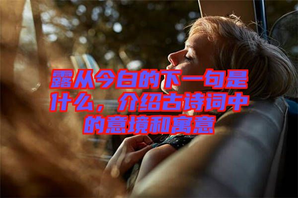 露從今白的下一句是什么，介紹古詩詞中的意境和寓意