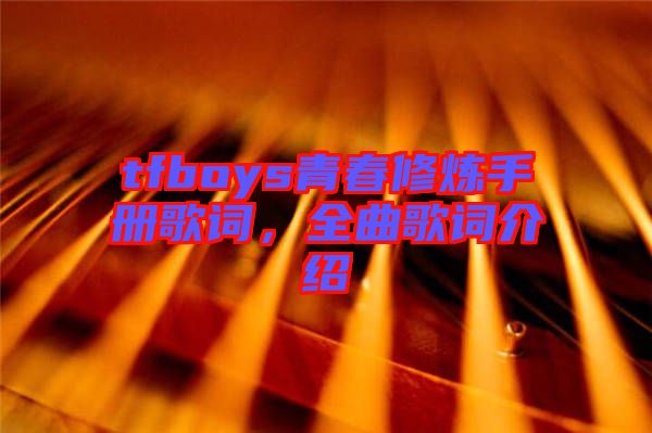 tfboys青春修煉手冊歌詞，全曲歌詞介紹