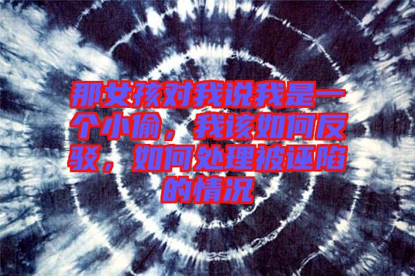 那女孩對我說我是一個小偷，我該如何反駁，如何處理被誣陷的情況