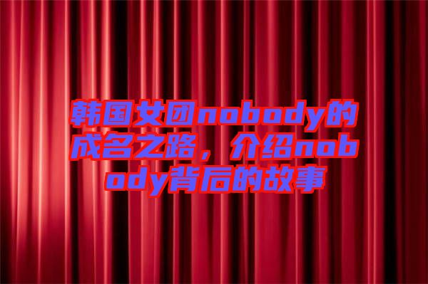 韓國女團(tuán)nobody的成名之路，介紹nobody背后的故事