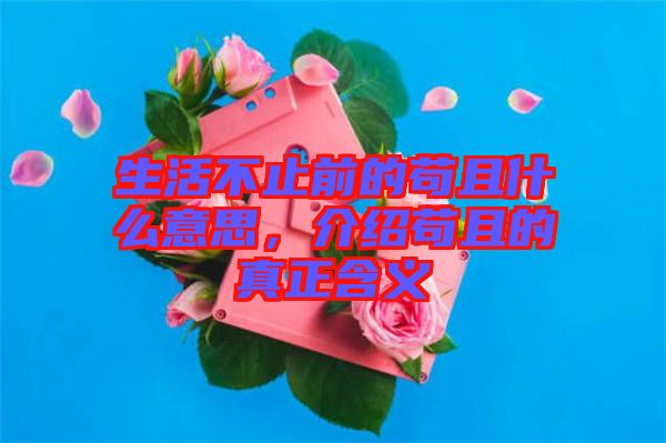 生活不止前的茍且什么意思，介紹茍且的真正含義