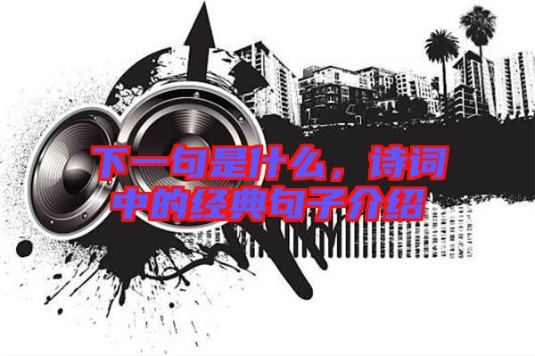 下一句是什么，詩詞中的經典句子介紹
