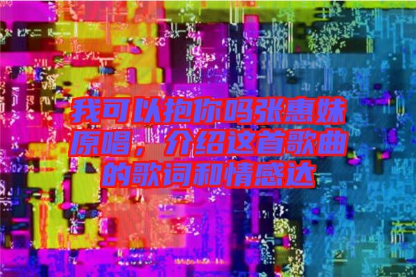 我可以抱你嗎張惠妹原唱，介紹這首歌曲的歌詞和情感達