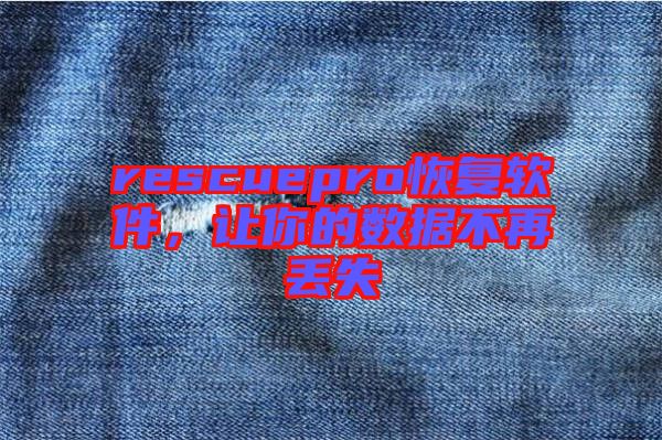 rescuepro恢復軟件，讓你的數(shù)據(jù)不再丟失