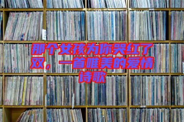 那個(gè)女孩為你哭紅了雙，一首唯美的愛情詩歌