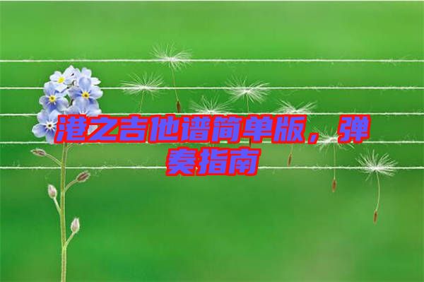 港之吉他譜簡單版，彈奏指南