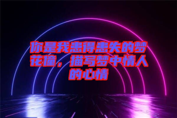 你是我患得患失的夢花僮，描寫夢中情人的心情