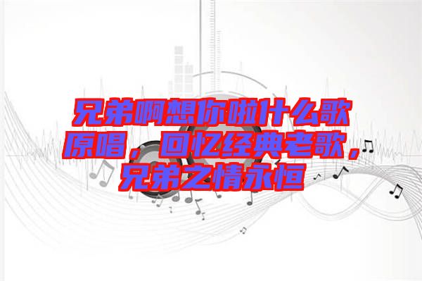 兄弟啊想你啦什么歌原唱，回憶經(jīng)典老歌，兄弟之情永恒