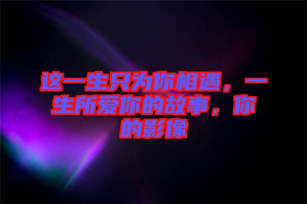 這一生只為你相遇，一生所愛你的故事，你的影像