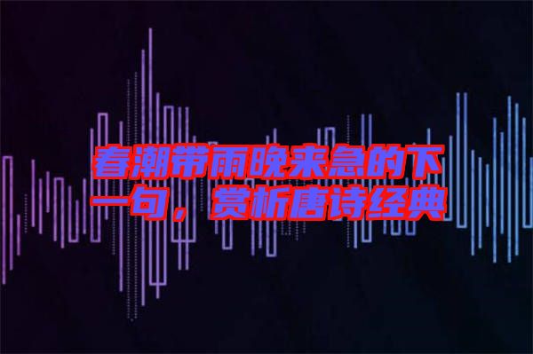 春潮帶雨晚來(lái)急的下一句，賞析唐詩(shī)經(jīng)典