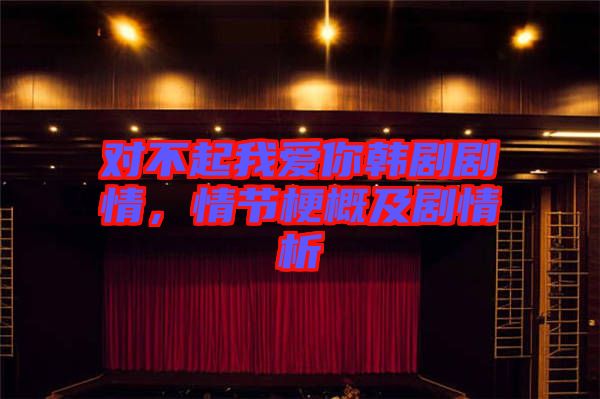 對不起我愛你韓劇劇情，情節(jié)梗概及劇情析
