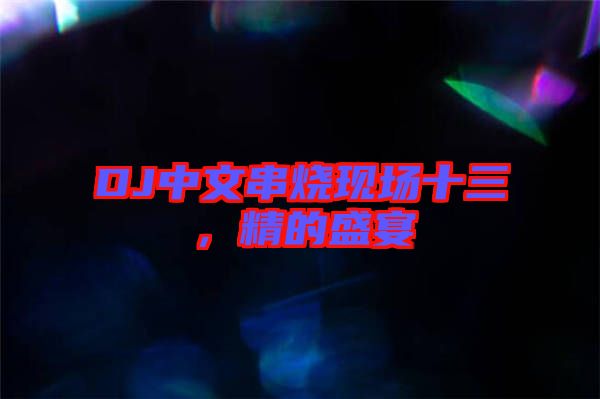 DJ中文串燒現(xiàn)場十三，精的盛宴