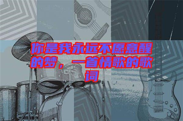 你是我永遠(yuǎn)不愿意醒的夢，一首情歌的歌詞