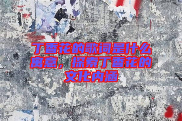 丁香花的歌詞是什么寓意，探索丁香花的文化內(nèi)涵