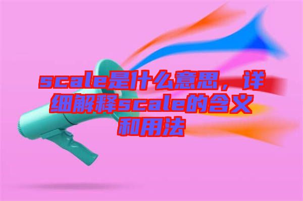 scale是什么意思，詳細解釋scale的含義和用法