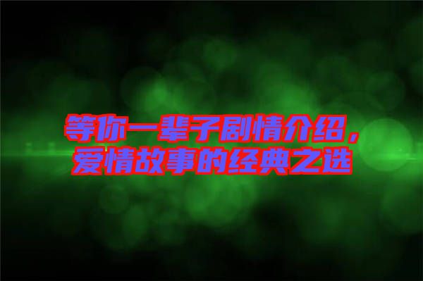 等你一輩子劇情介紹，愛(ài)情故事的經(jīng)典之選