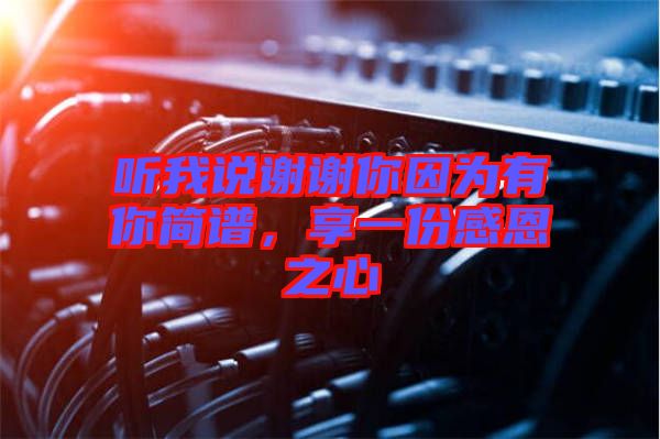 聽我說謝謝你因為有你簡譜，享一份感恩之心