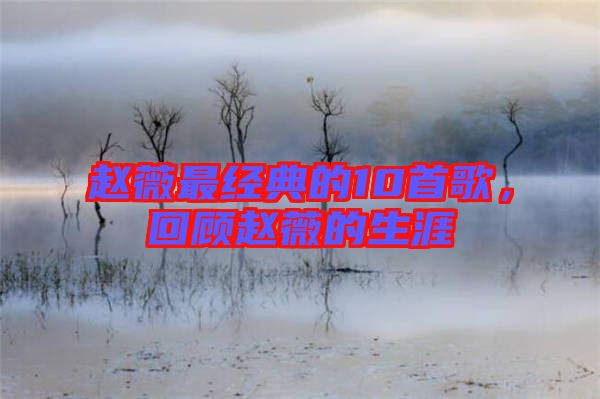 趙薇最經(jīng)典的10首歌，回顧趙薇的生涯