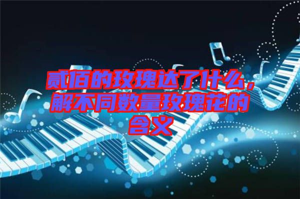 貳佰的玫瑰達(dá)了什么，解不同數(shù)量玫瑰花的含義