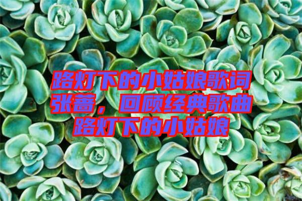 路燈下的小姑娘歌詞張薔，回顧經(jīng)典歌曲路燈下的小姑娘