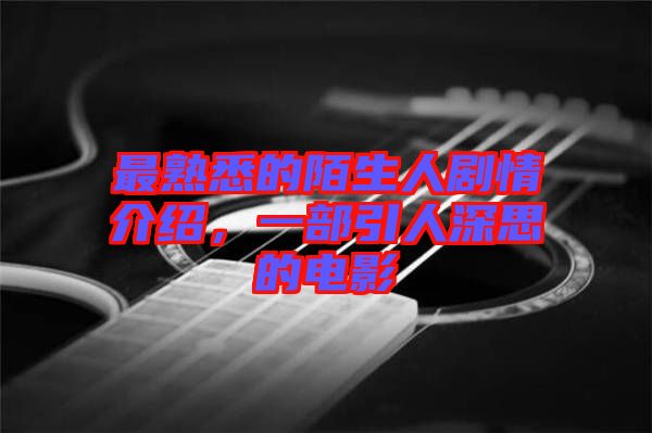 最熟悉的陌生人劇情介紹，一部引人深思的電影
