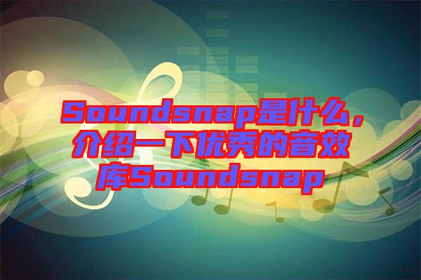 Soundsnap是什么，介紹一下優(yōu)秀的音效庫Soundsnap