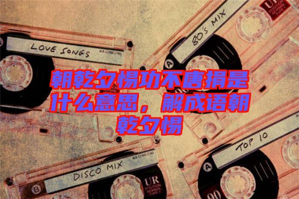朝乾夕惕功不唐捐是什么意思，解成語朝乾夕惕