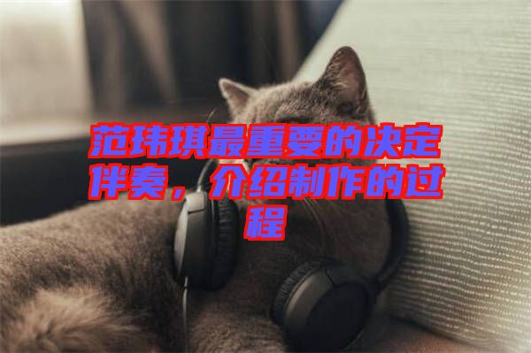 范瑋琪最重要的決定伴奏，介紹制作的過程
