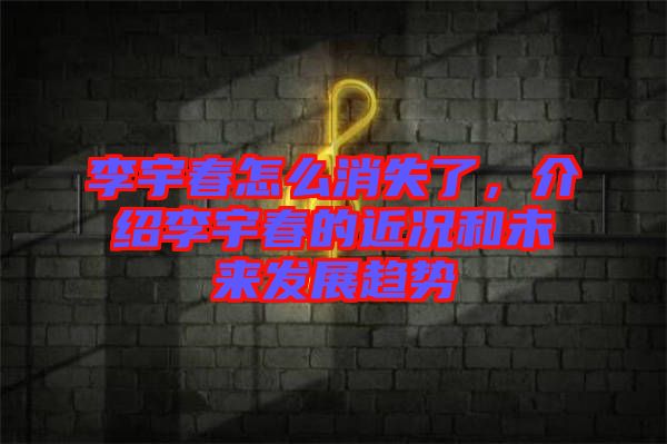 李宇春怎么消失了，介紹李宇春的近況和未來發(fā)展趨勢