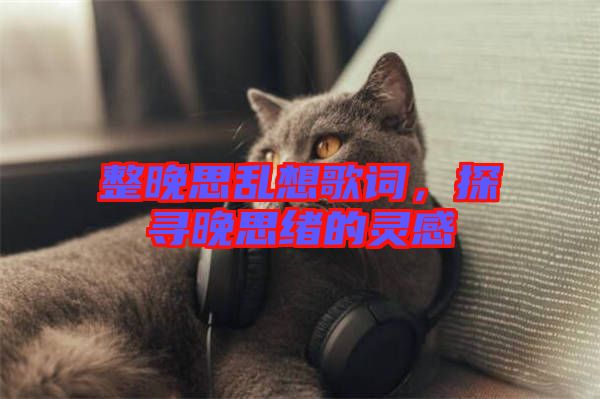 整晚思亂想歌詞，探尋晚思緒的靈感
