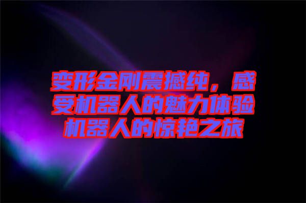 變形金剛震撼純，感受機器人的魅力體驗機器人的驚艷之旅