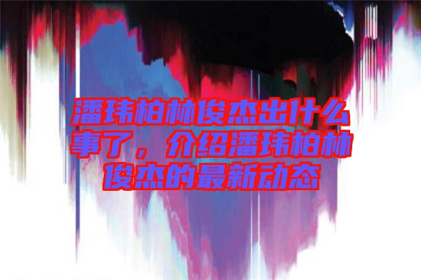 潘瑋柏林俊杰出什么事了，介紹潘瑋柏林俊杰的最新動(dòng)態(tài)