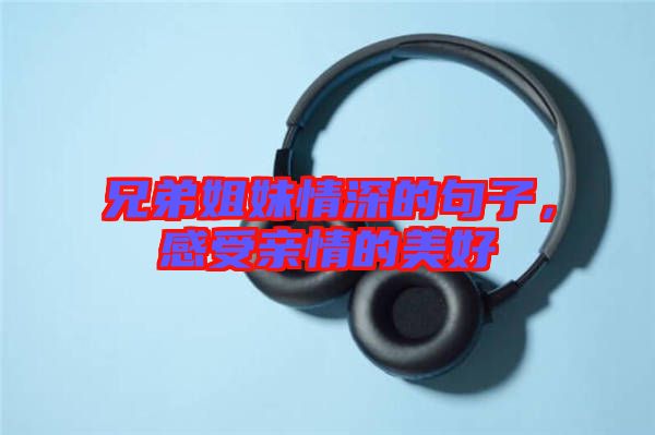 兄弟姐妹情深的句子，感受親情的美好