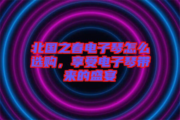 北國之春電子琴怎么選購，享受電子琴帶來的盛宴
