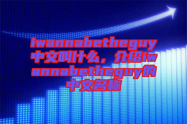iwannabetheguy中文叫什么，介紹iwannabetheguy的中文名稱