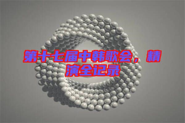 第十七屆中韓歌會，精演全記錄