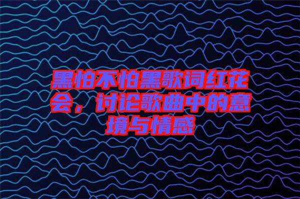 黑怕不怕黑歌詞紅花會，討論歌曲中的意境與情感