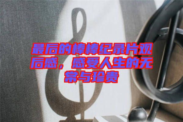 最后的棒棒紀錄片觀后感，感受人生的無常與珍貴