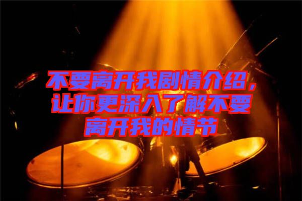 不要離開我劇情介紹，讓你更深入了解不要離開我的情節(jié)